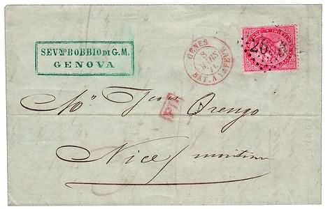 Lot 240 - vie di mare - Ghiglione 1885 Philatelic Auction #94 Lot 240 - vie di mare - Ghiglione 1885 Philatelic Auction #94