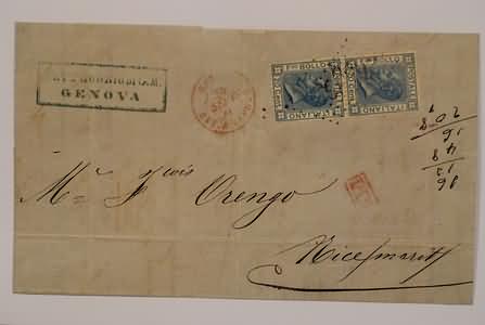 Lot 241 - vie di mare - Ghiglione 1885 Philatelic Auction #94 Lot 241 - vie di mare - Ghiglione 1885 Philatelic Auction #94