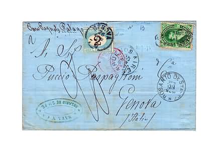 Lot 243 - vie di mare - Ghiglione 1885 Philatelic Auction #94 Lot 243 - vie di mare - Ghiglione 1885 Philatelic Auction #94