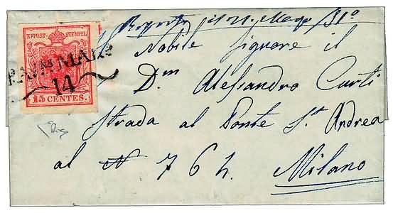 Lot 349 - lombardo veneto annullamenti - Ghiglione 1885 Philatelic Auction #94 Lot 349 - lombardo veneto annullamenti - Ghiglione 1885 Philatelic Auction #94