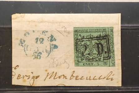 Lot 399 - modena  -  Ghiglione 1885 Philatelic Auction #94